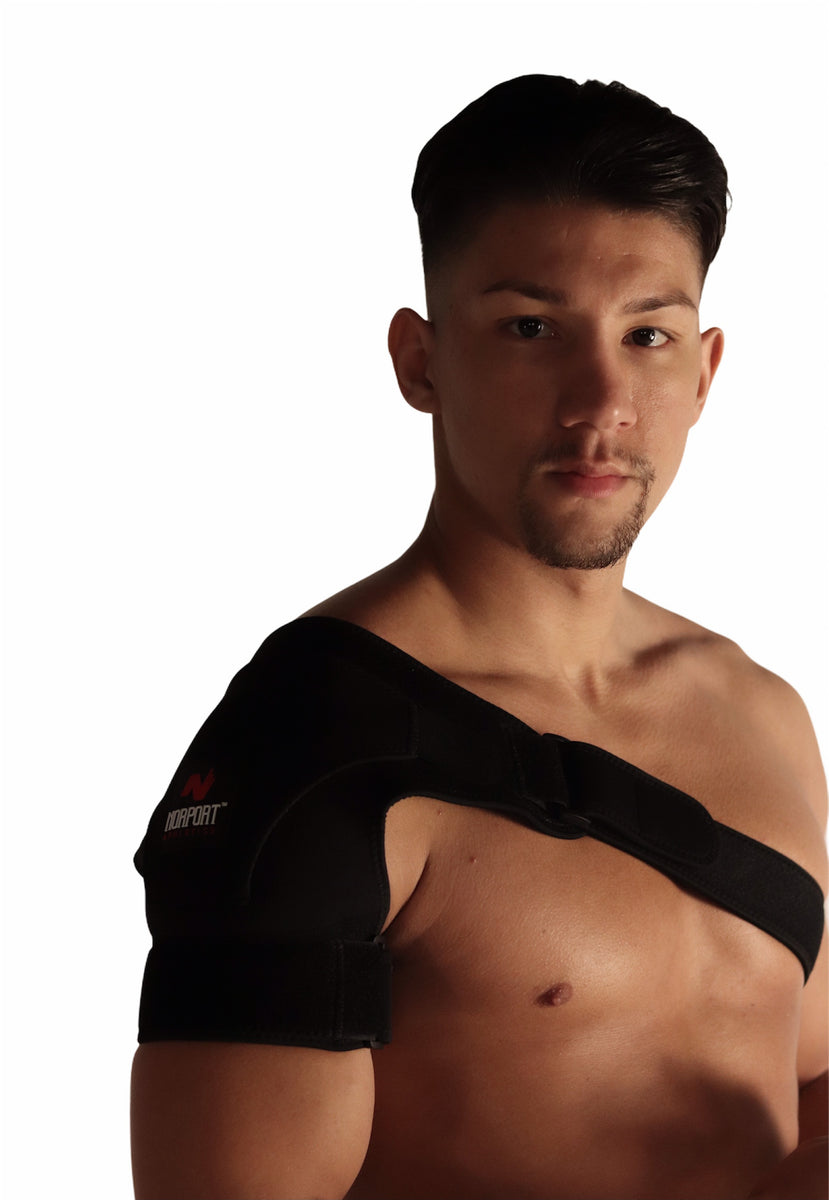 FITTOO Shoulder Support Brace Neoprene Straps Gym Sports Shoulder Brace -  Injury Recovery, Muscle Relief, Joint Protection - Unisex One Size Fits  Both Left or Right Shoulder : : Health & Personal